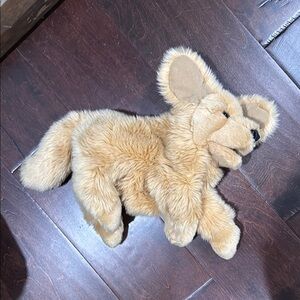 Plush Tan Dog puppy folkmanis puppet